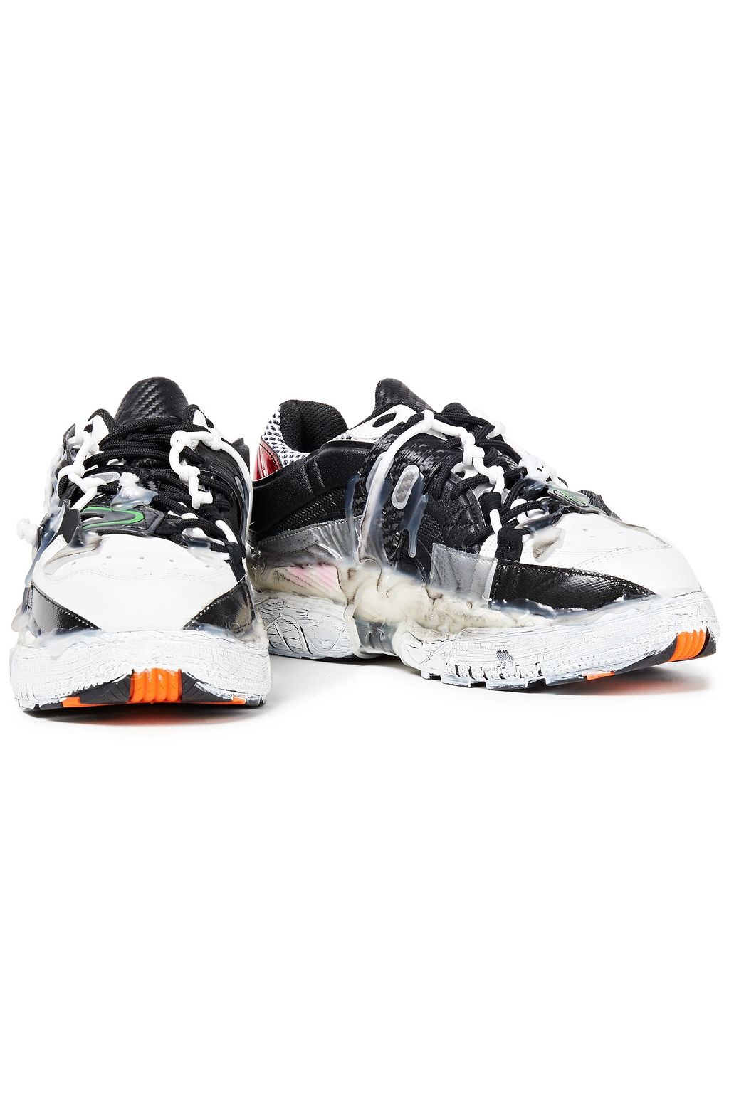 fusion leather and mesh sneakers