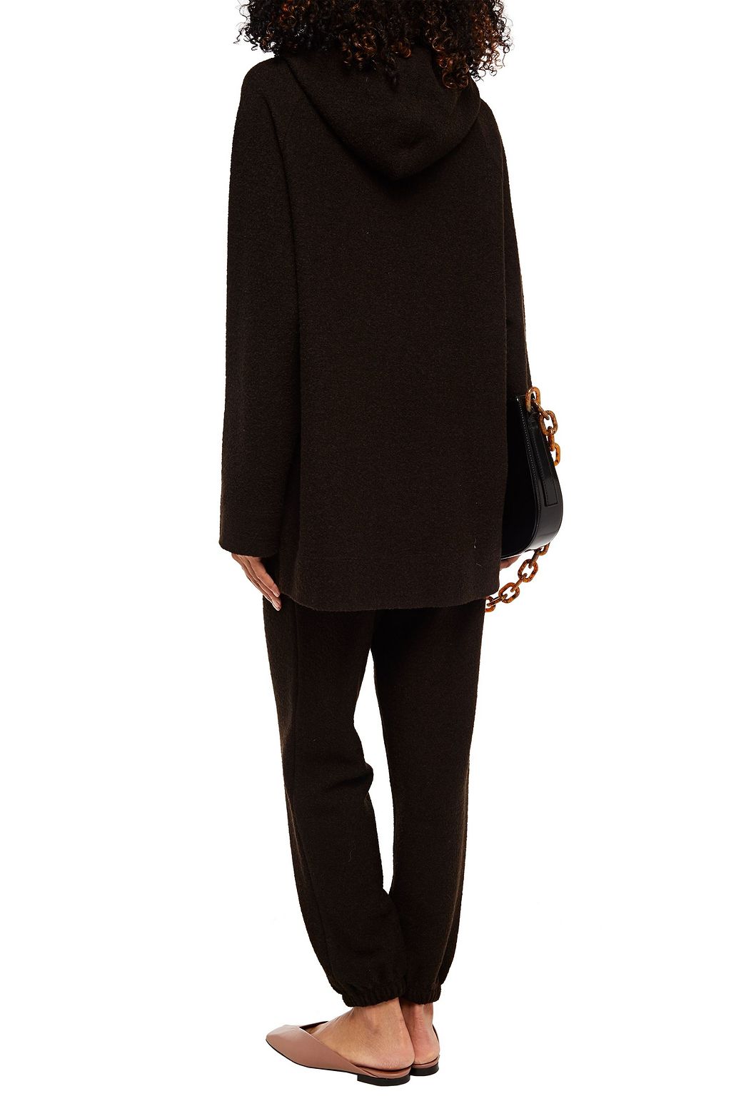 LESET Bella wool-blend bouclé hoodie