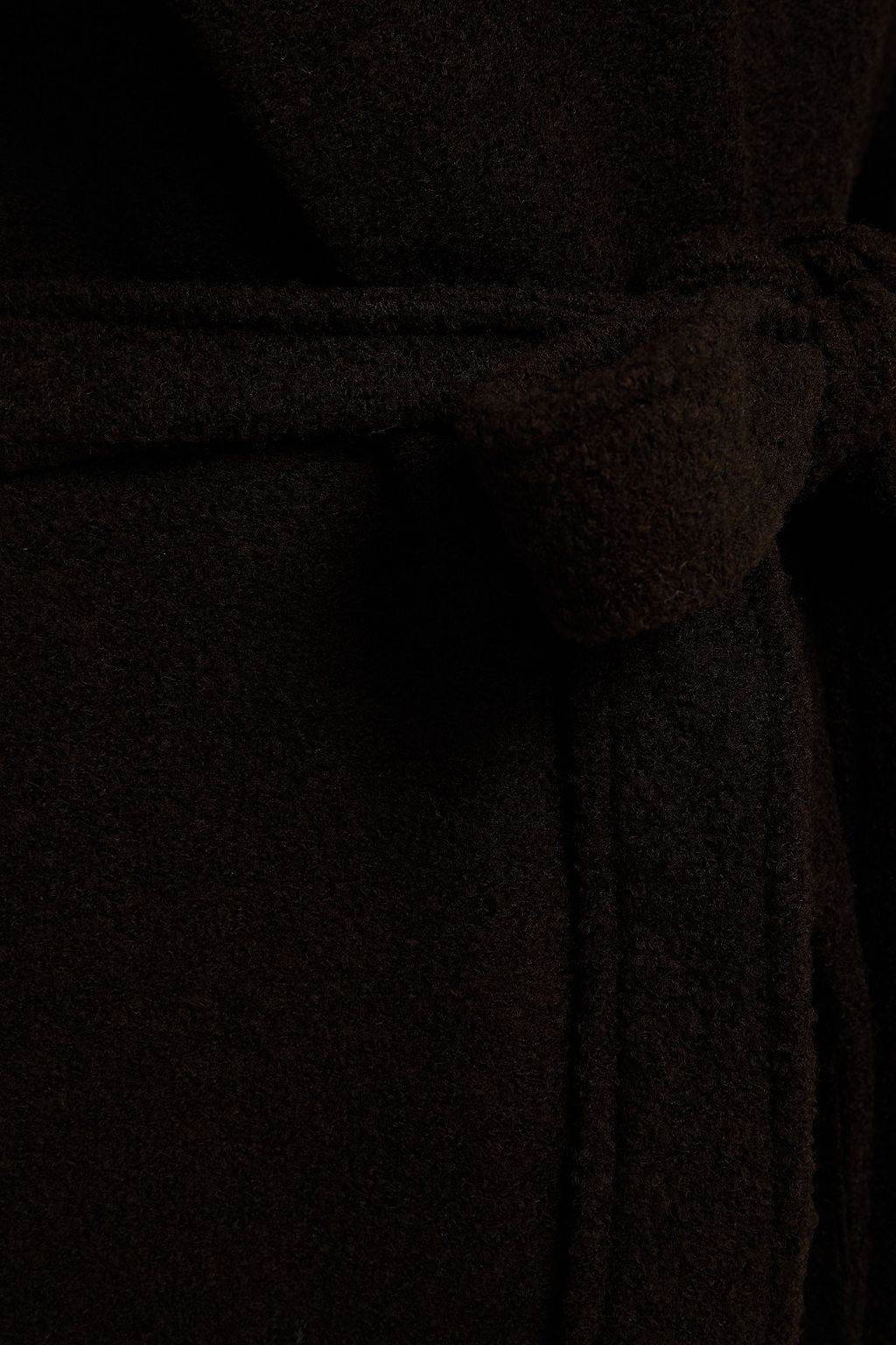 LESET Bella belted wool-blend bouclé coat