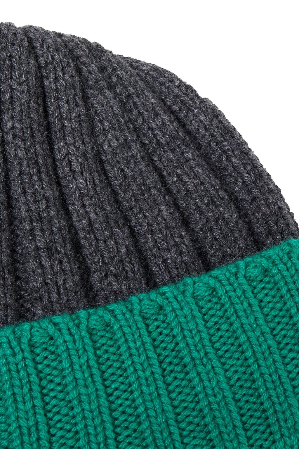 &DAUGHTER Martha two-tone ribbed cashmere beanie