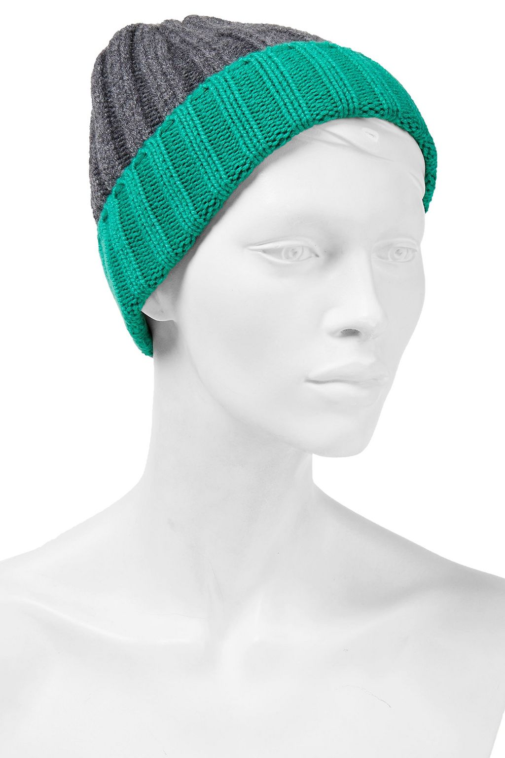 &DAUGHTER Martha two-tone ribbed cashmere beanie