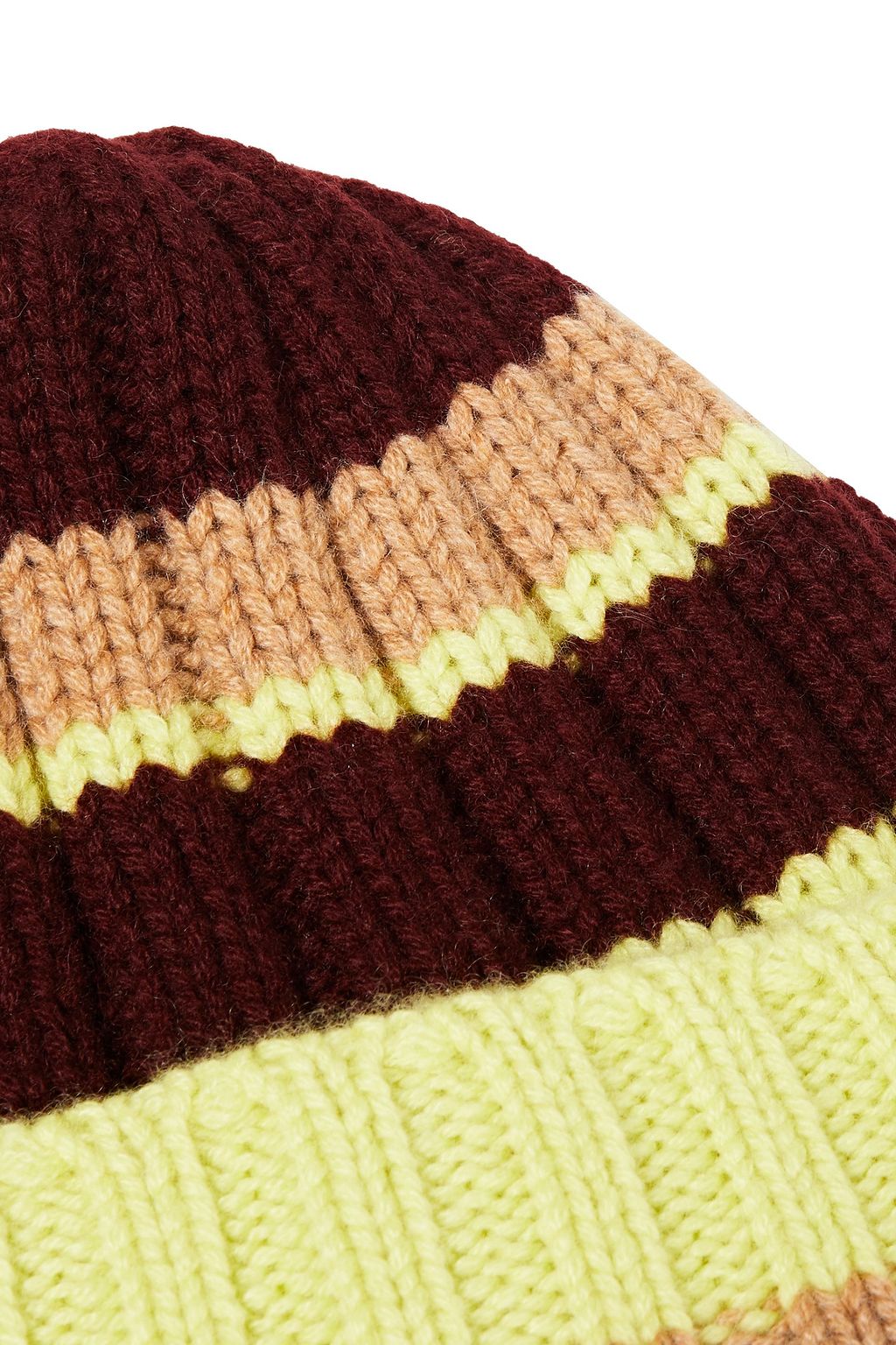 &DAUGHTER Martha color-block ribbed cashmere beanie