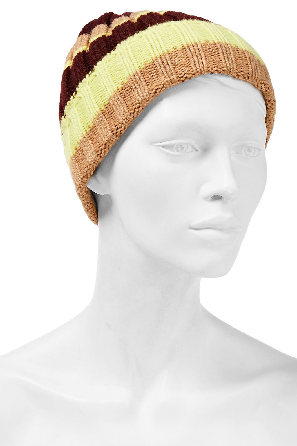 &DAUGHTER Martha color-block ribbed cashmere beanie