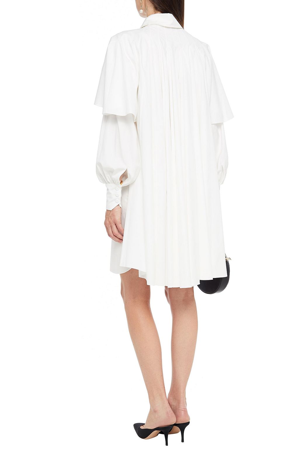 EMILIA WICKSTEAD Layered cotton-poplin shirt dress
