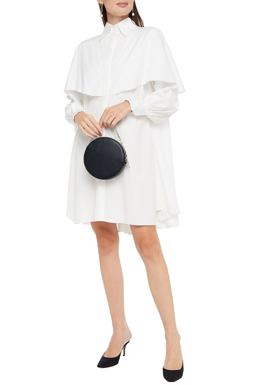 EMILIA WICKSTEAD Layered cotton-poplin shirt dress