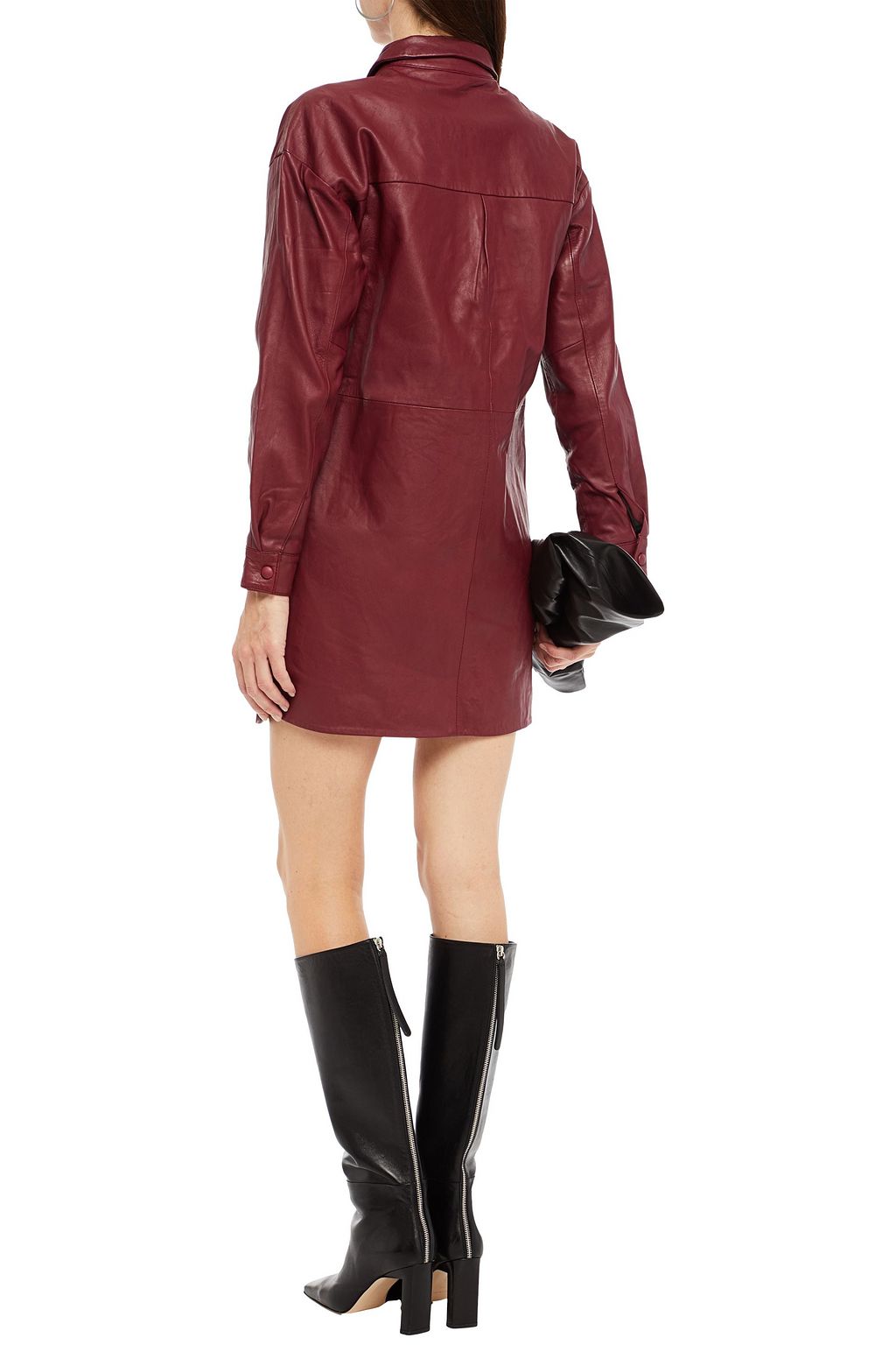 WALTER BAKER Stevie leather mini shirt dress