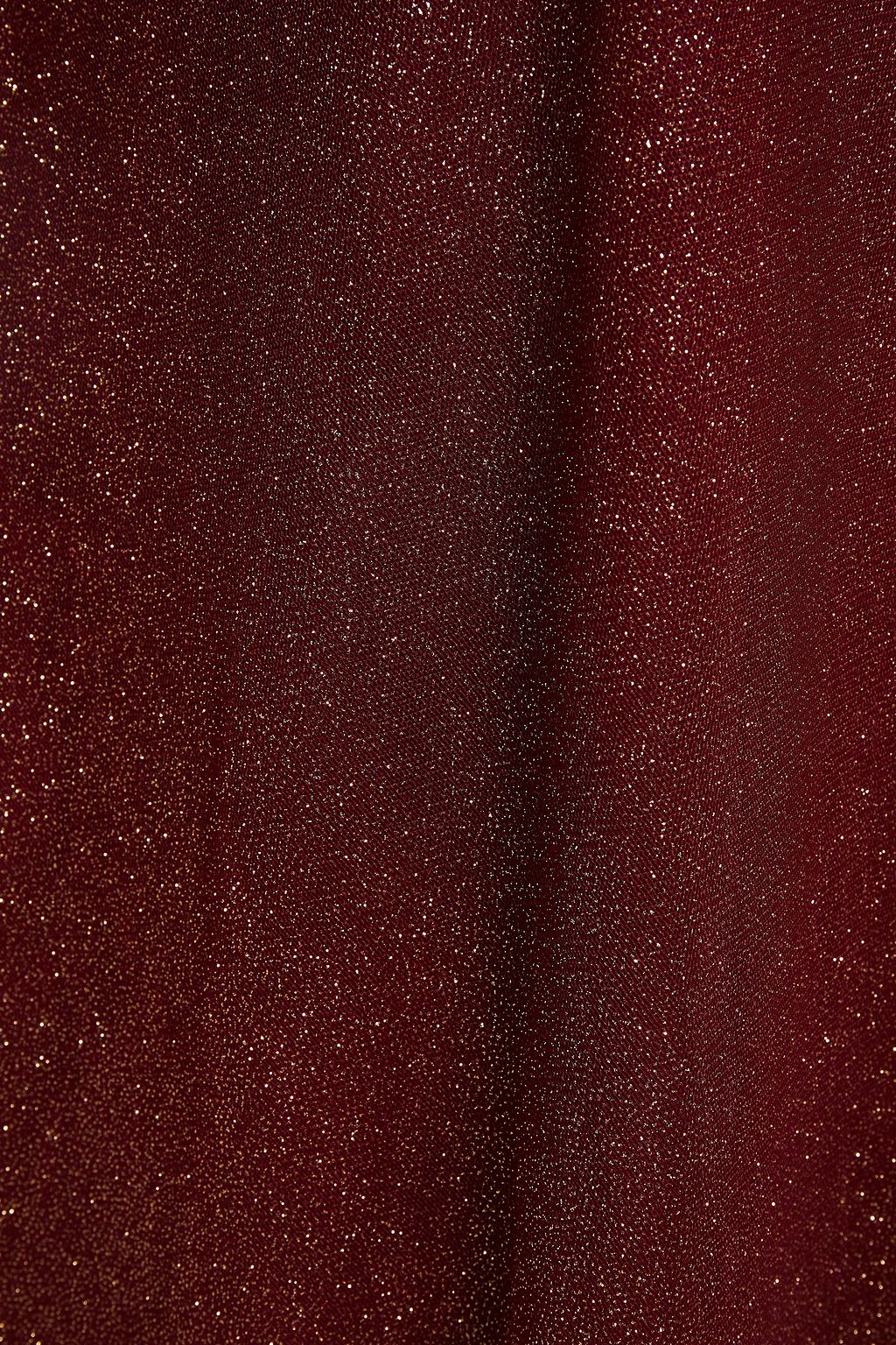 EMILIA WICKSTEAD Cape-back glittered tulle mini dress