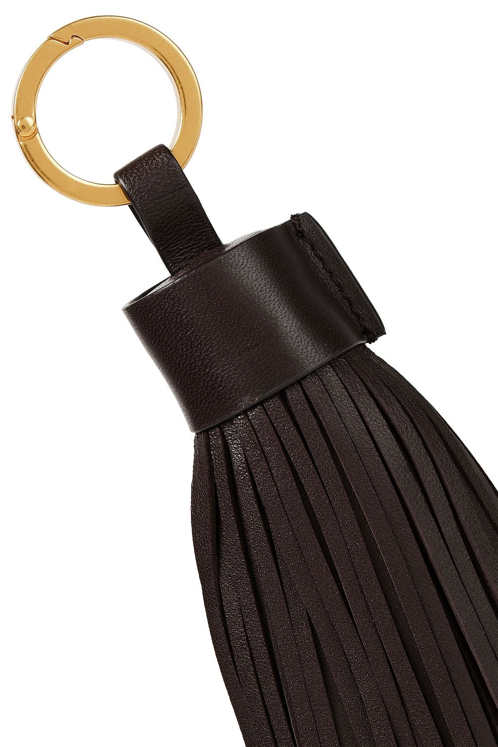 BOTTEGA VENETA Tasseled two-tone leather keychain