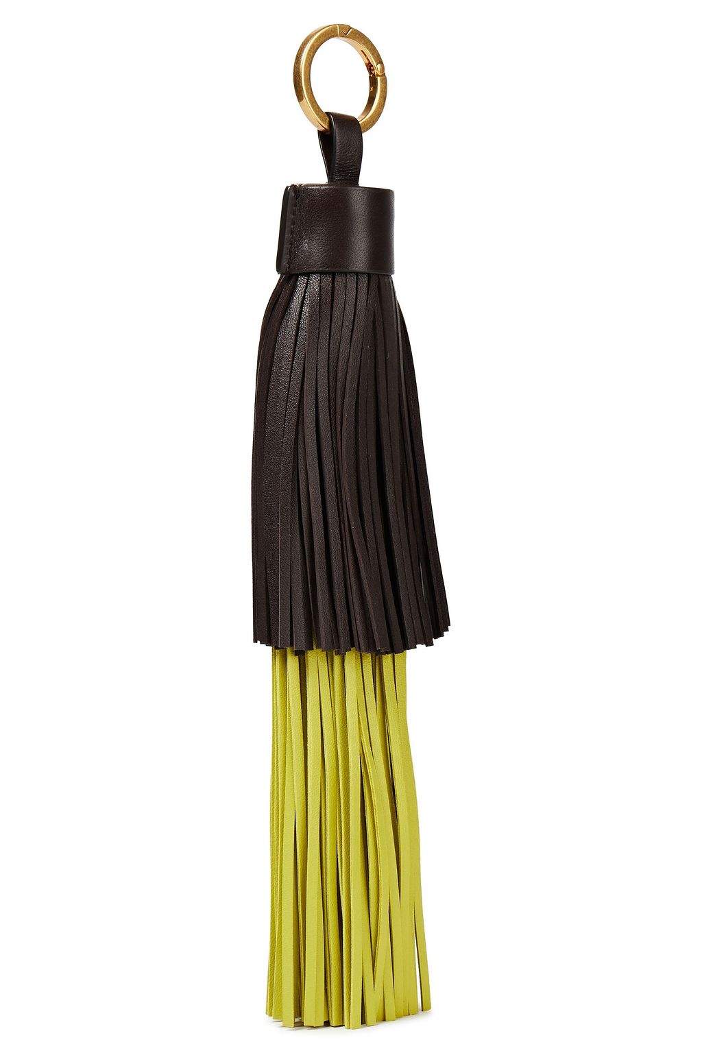 BOTTEGA VENETA Tasseled two-tone leather keychain