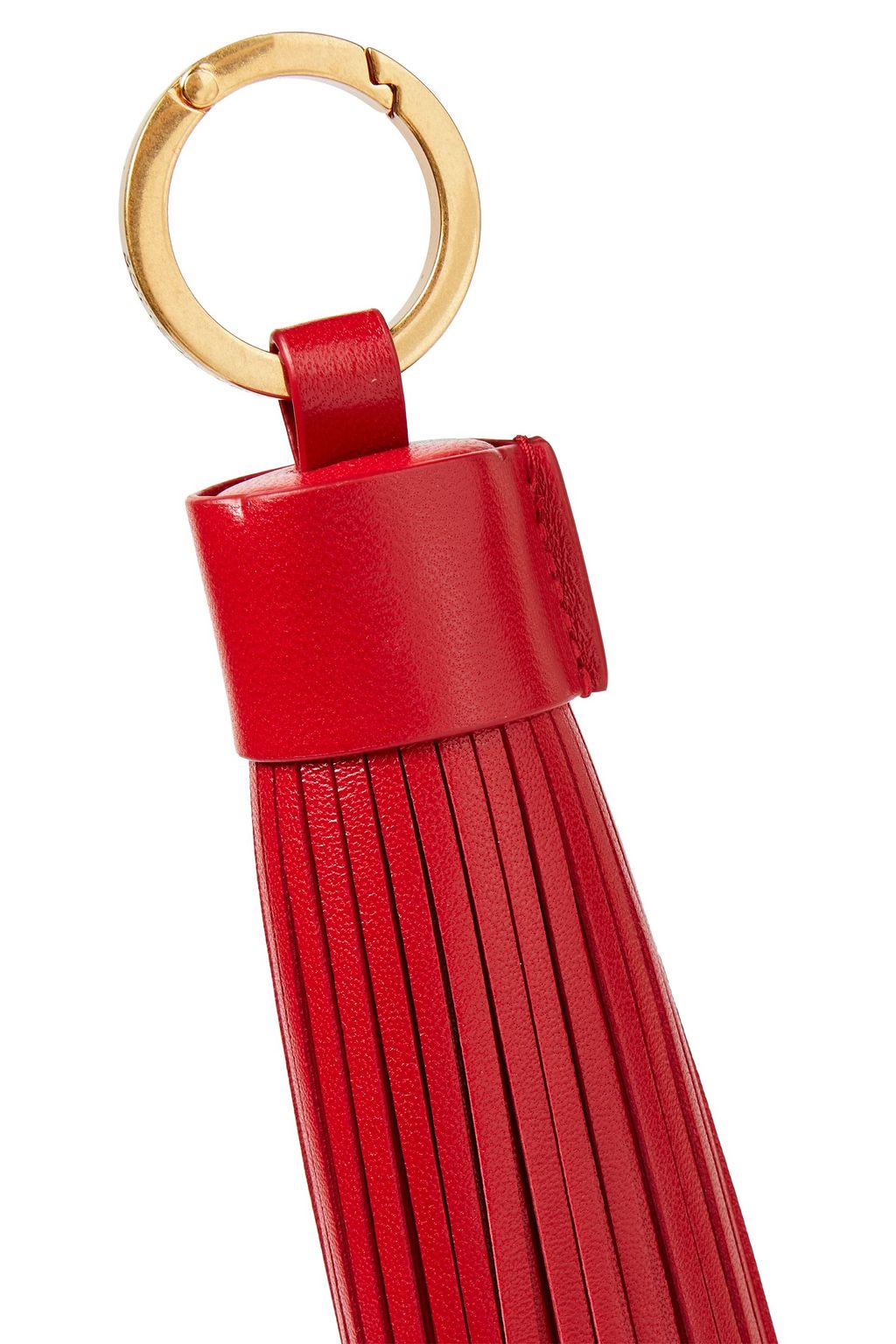 BOTTEGA VENETA Tasseled two-tone leather keychain