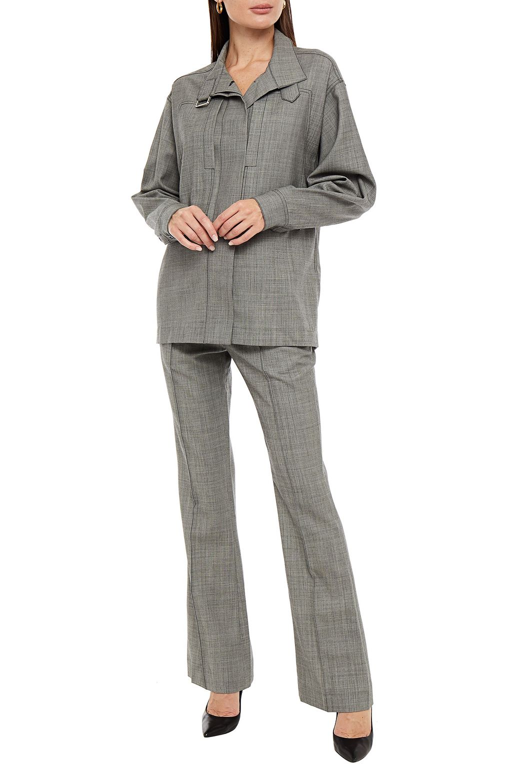 VICTORIA BECKHAM Buckled wool-twill jacket