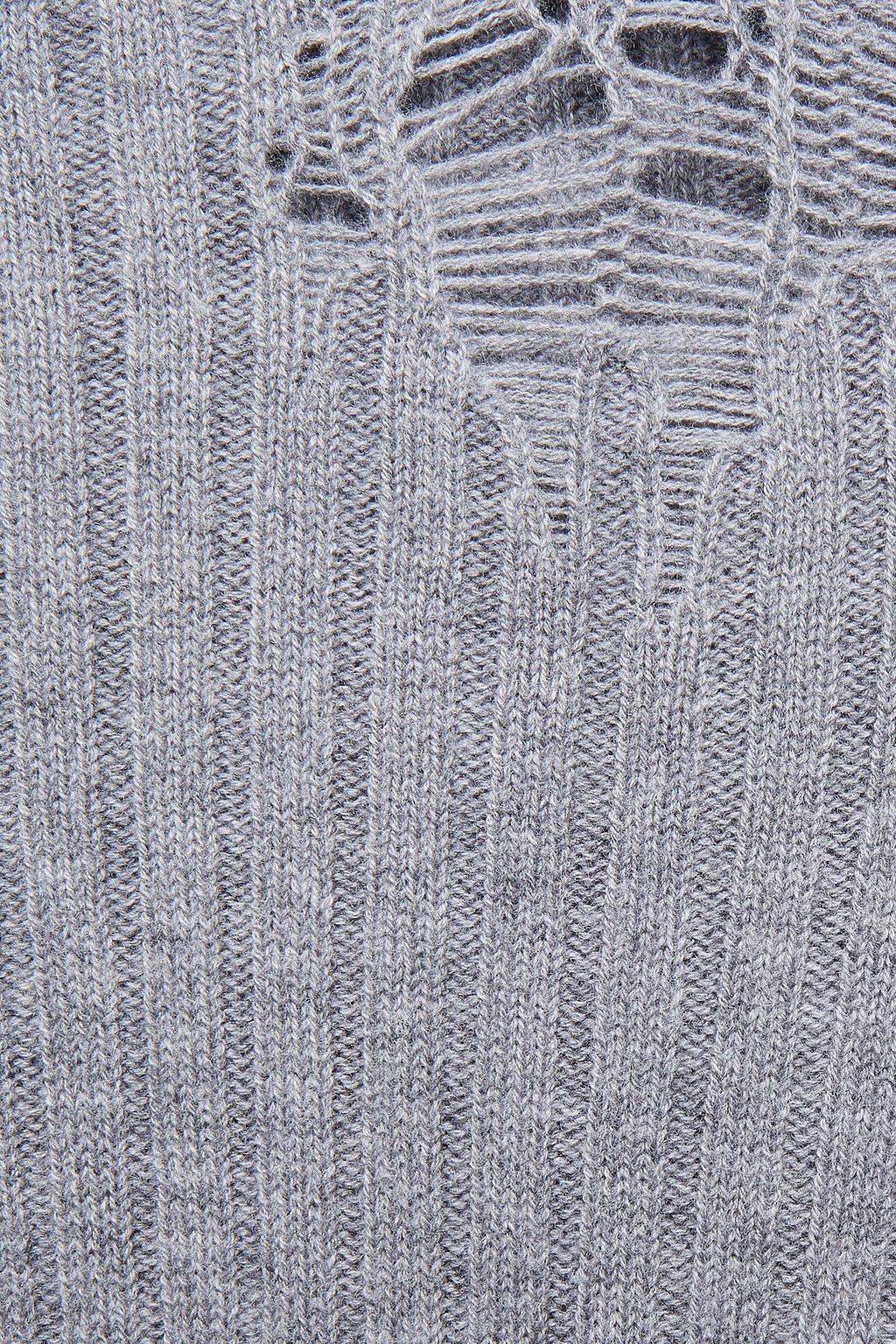 MAISON MARGIELA Distressed ribbed wool sweater