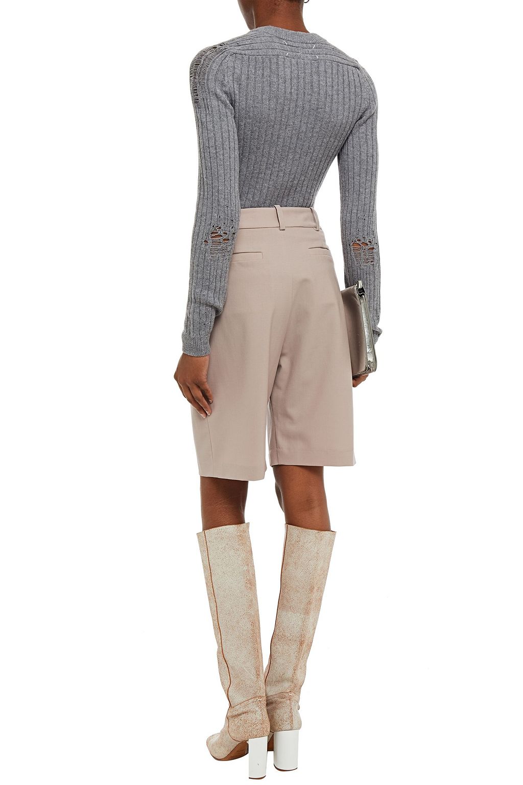 MAISON MARGIELA Distressed ribbed wool sweater