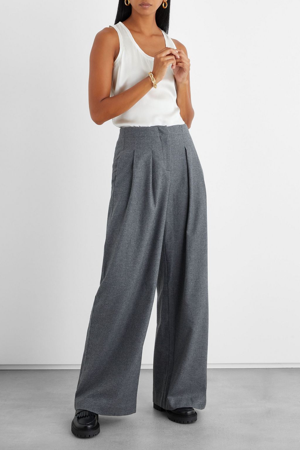 IRIS & INK Anastasie organic silk-satin tank