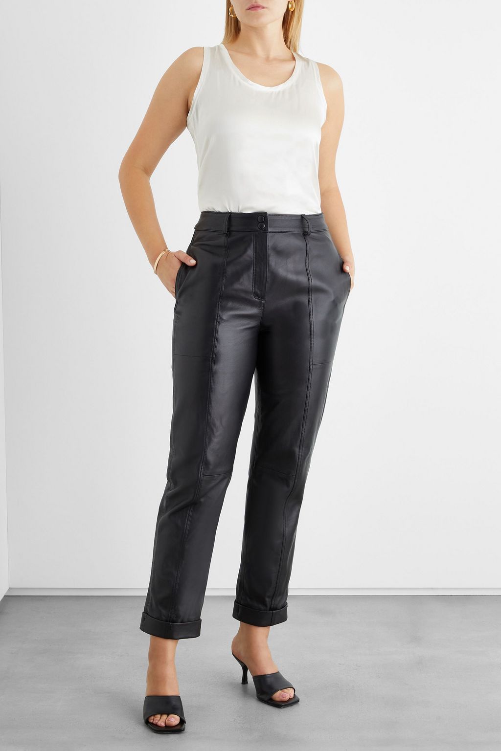 IRIS & INK Anastasie organic silk-satin tank