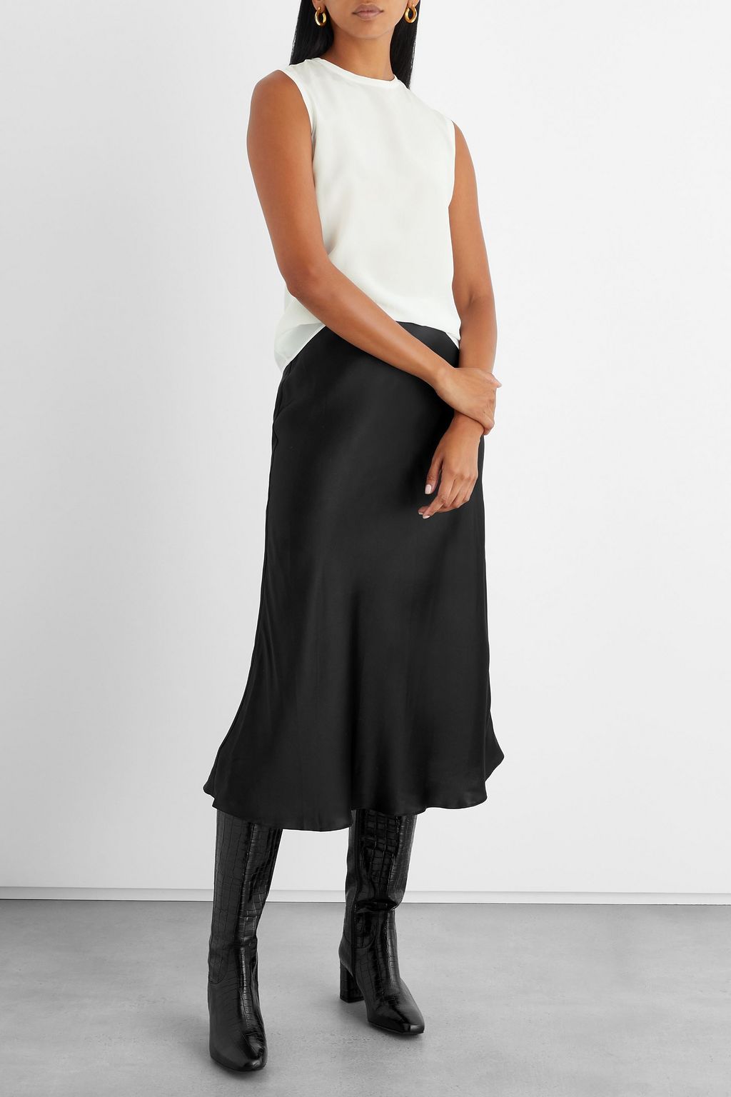 IRIS & INK Angélique organic silk-charmeuse top