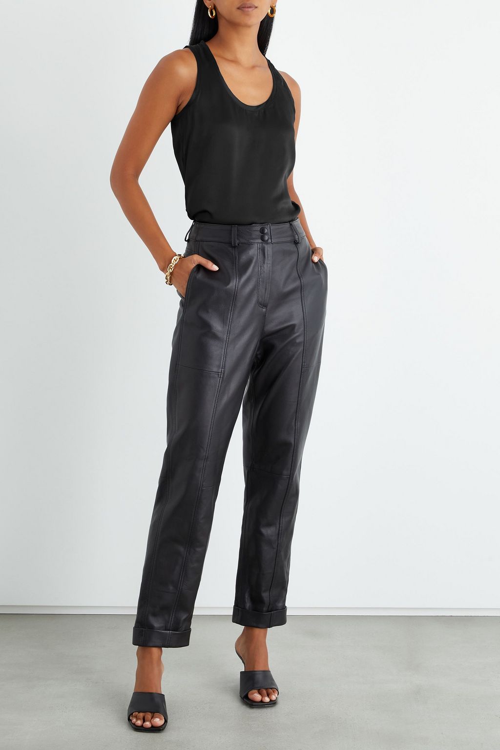 IRIS & INK Anastasie organic silk-satin tank