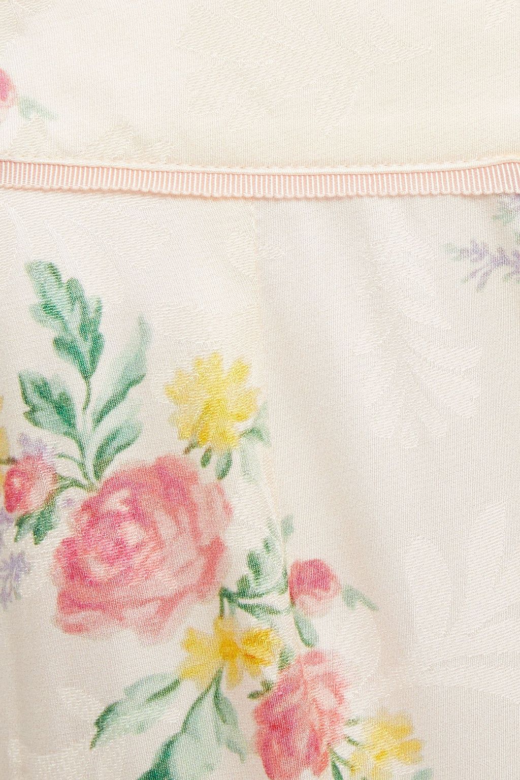 MORGAN LANE Ines floral-print satin-jacquard pajama pants