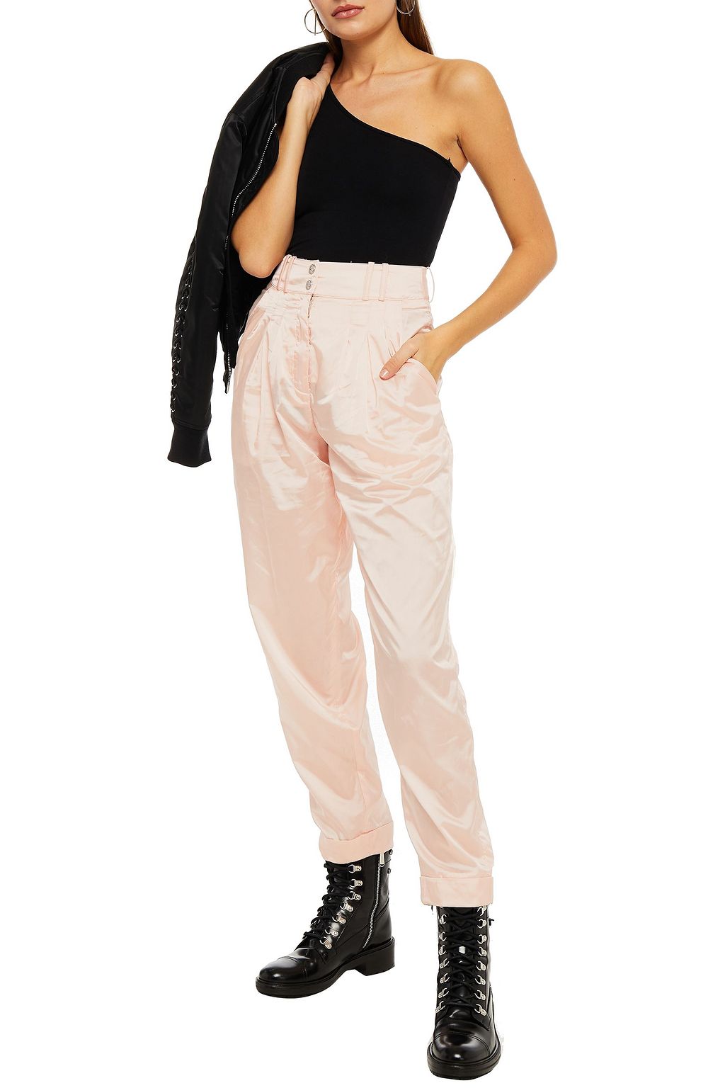 BALMAIN Satin tapered pants