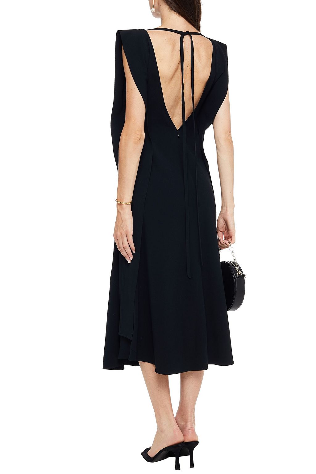 VICTORIA BECKHAM Draped crepe midi dress