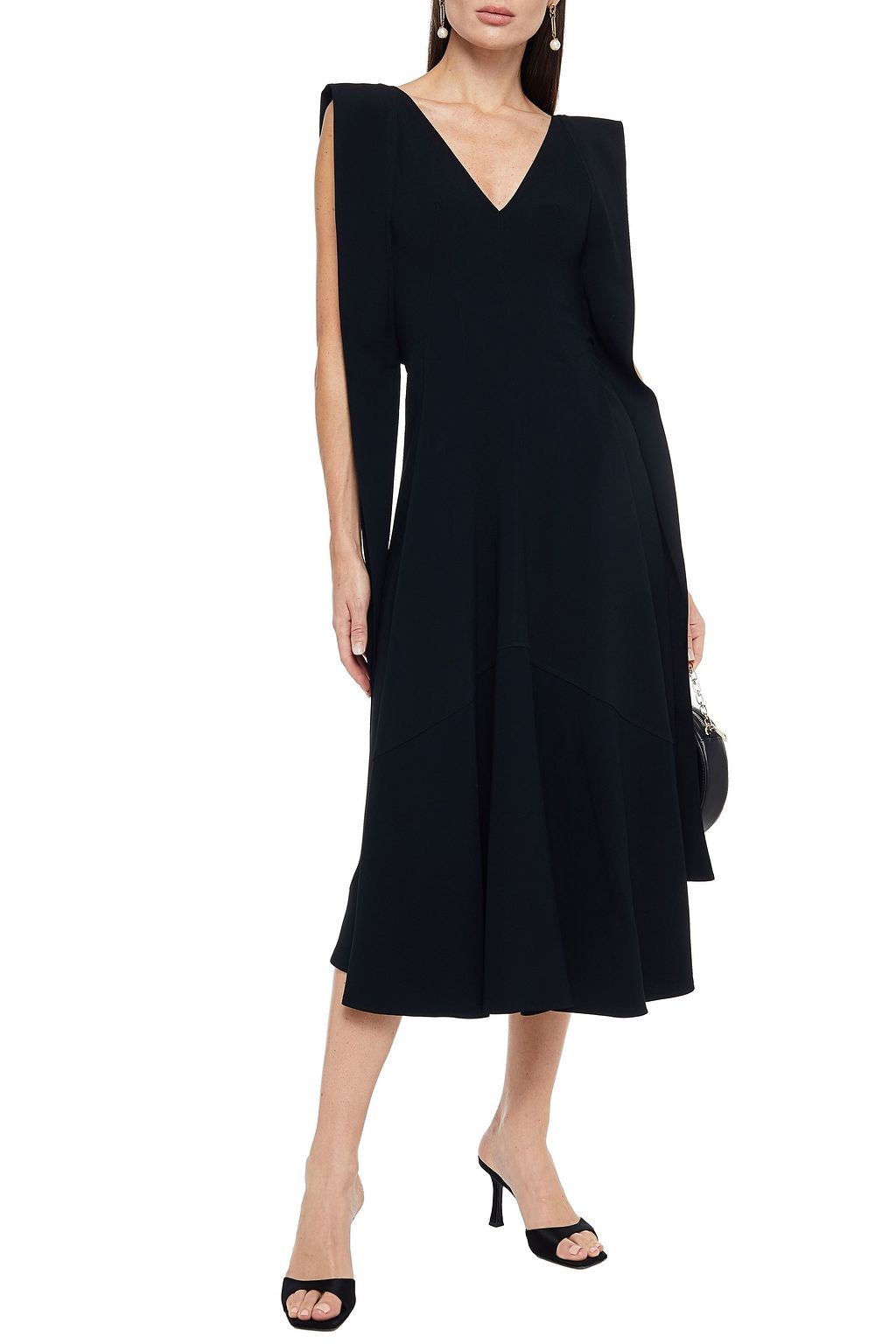 VICTORIA BECKHAM Draped crepe midi dress