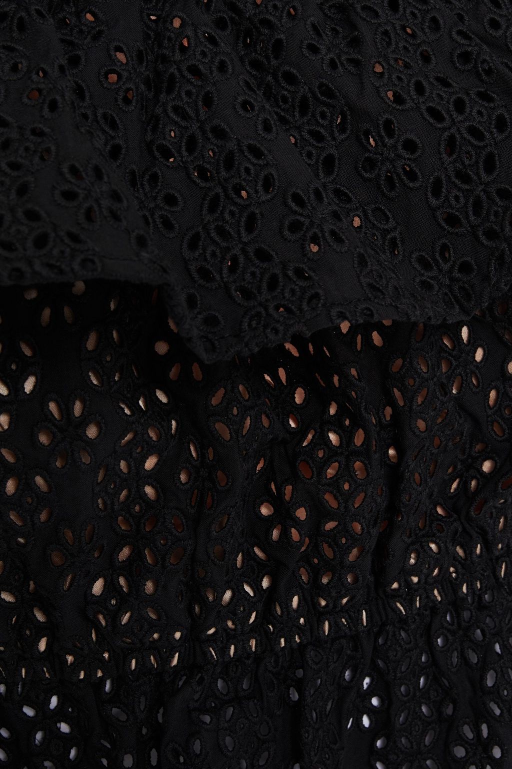 MORGAN LANE Cici satin-trimmed broderie anglaise cotton pajama top