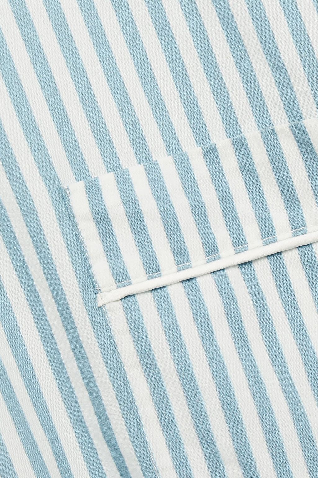 MORGAN LANE Striped organic cotton-poplin pajama top