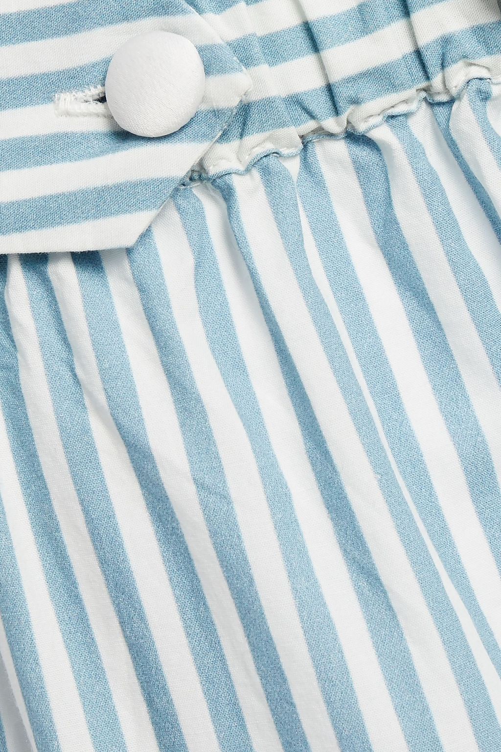 MORGAN LANE Striped organic cotton-poplin pajama pants