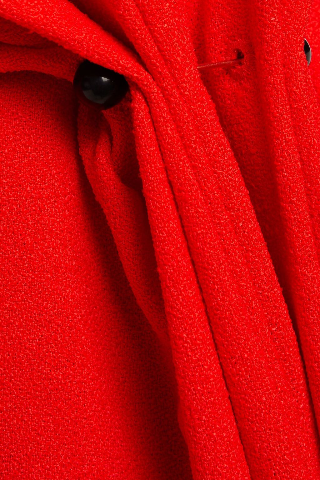 VICTORIA BECKHAM Gathered barbel-embellished crepe midi dress