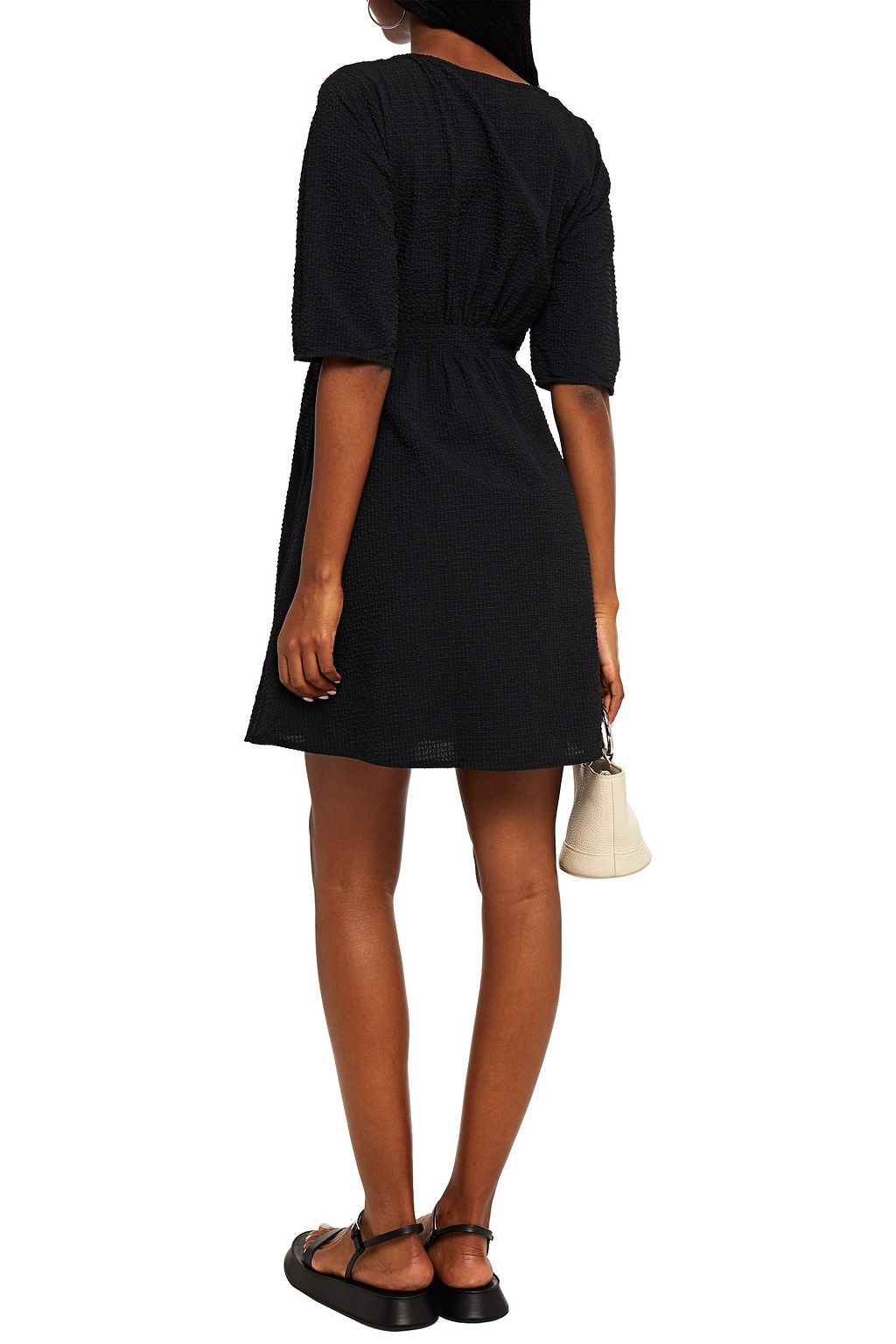 BAUM UND PFERDGARTEN Adarah gathered seersucker mini dress