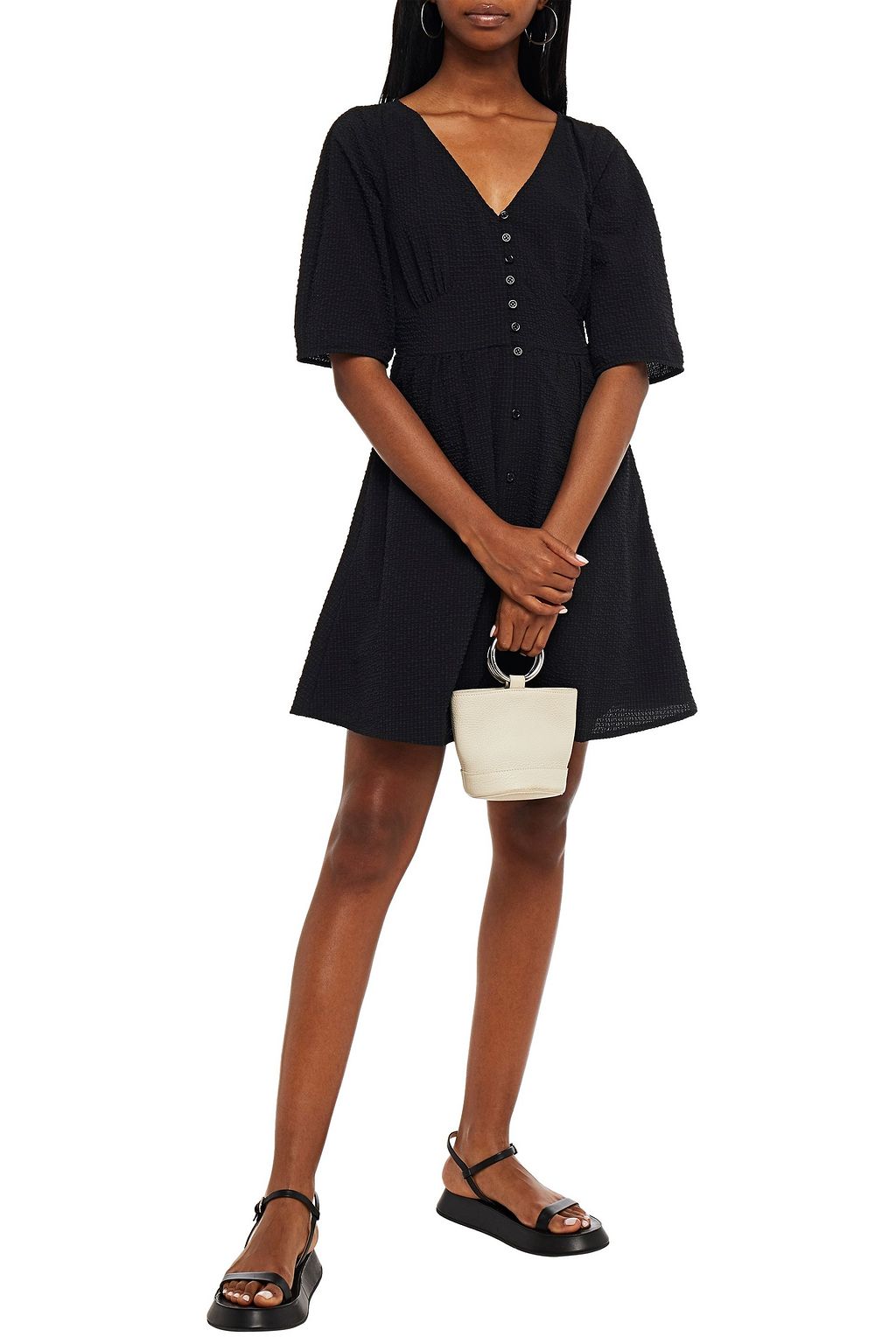 BAUM UND PFERDGARTEN Adarah gathered seersucker mini dress
