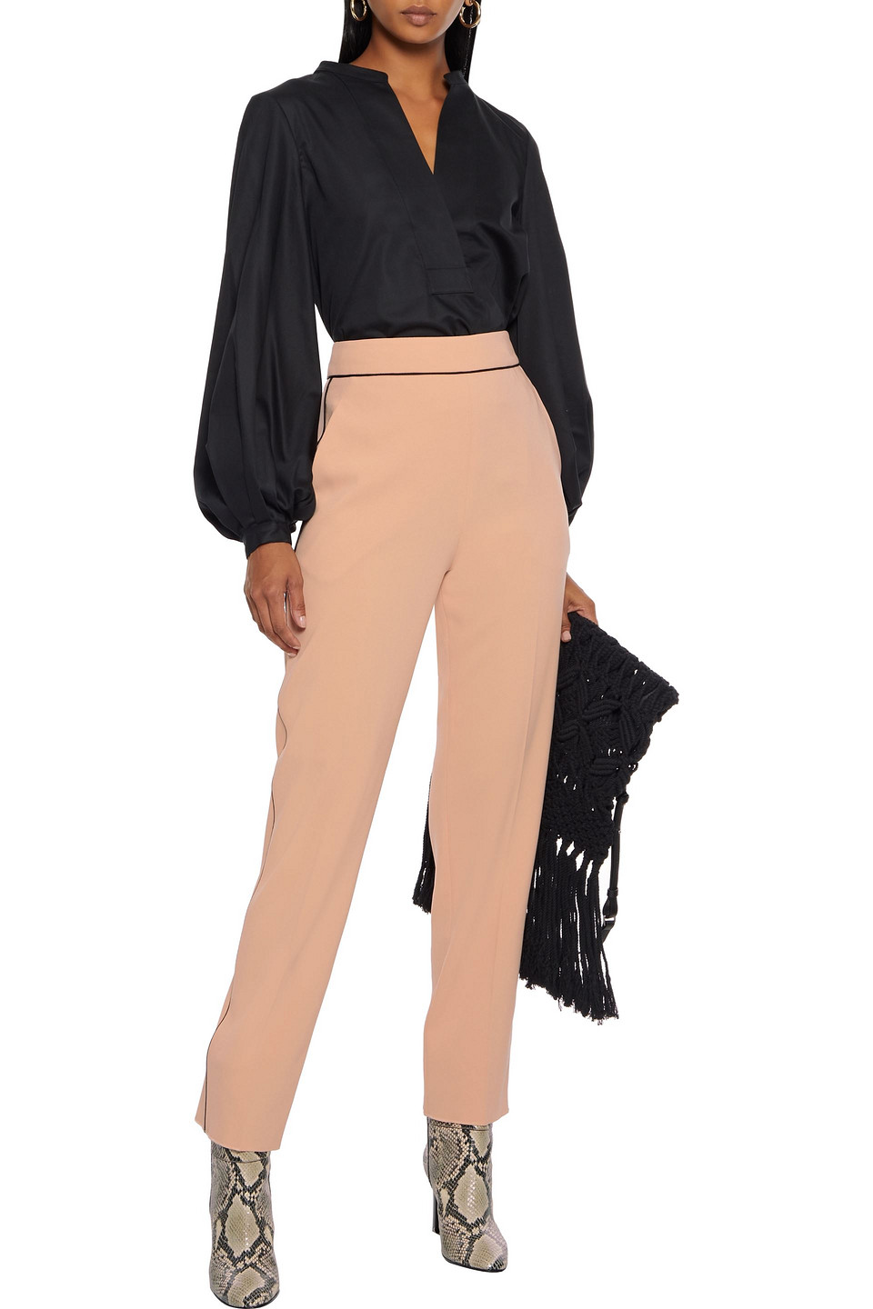 Etro Crepe Straight-leg Pants In Blush