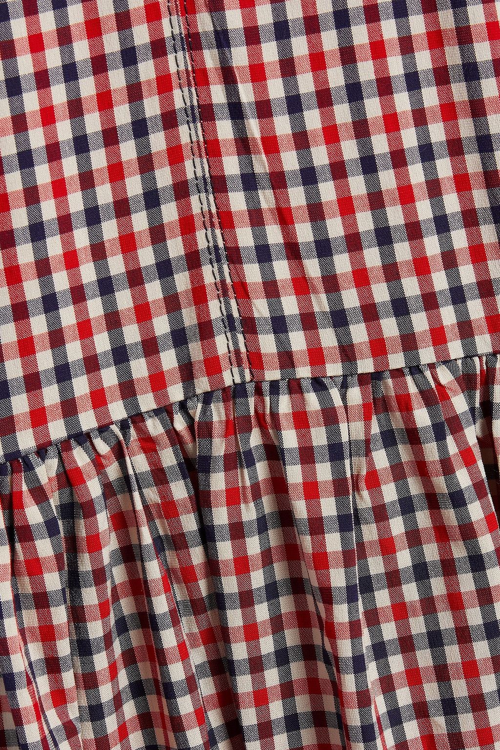 &DAUGHTER Rosalie gathered gingham woven midi dress