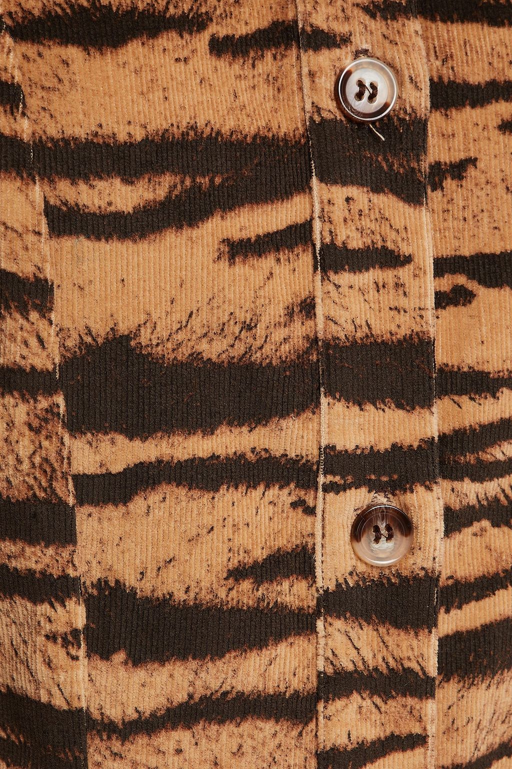 BAUM UND PFERDGARTEN Alec tiger-print cotton-blend mini shirt dress