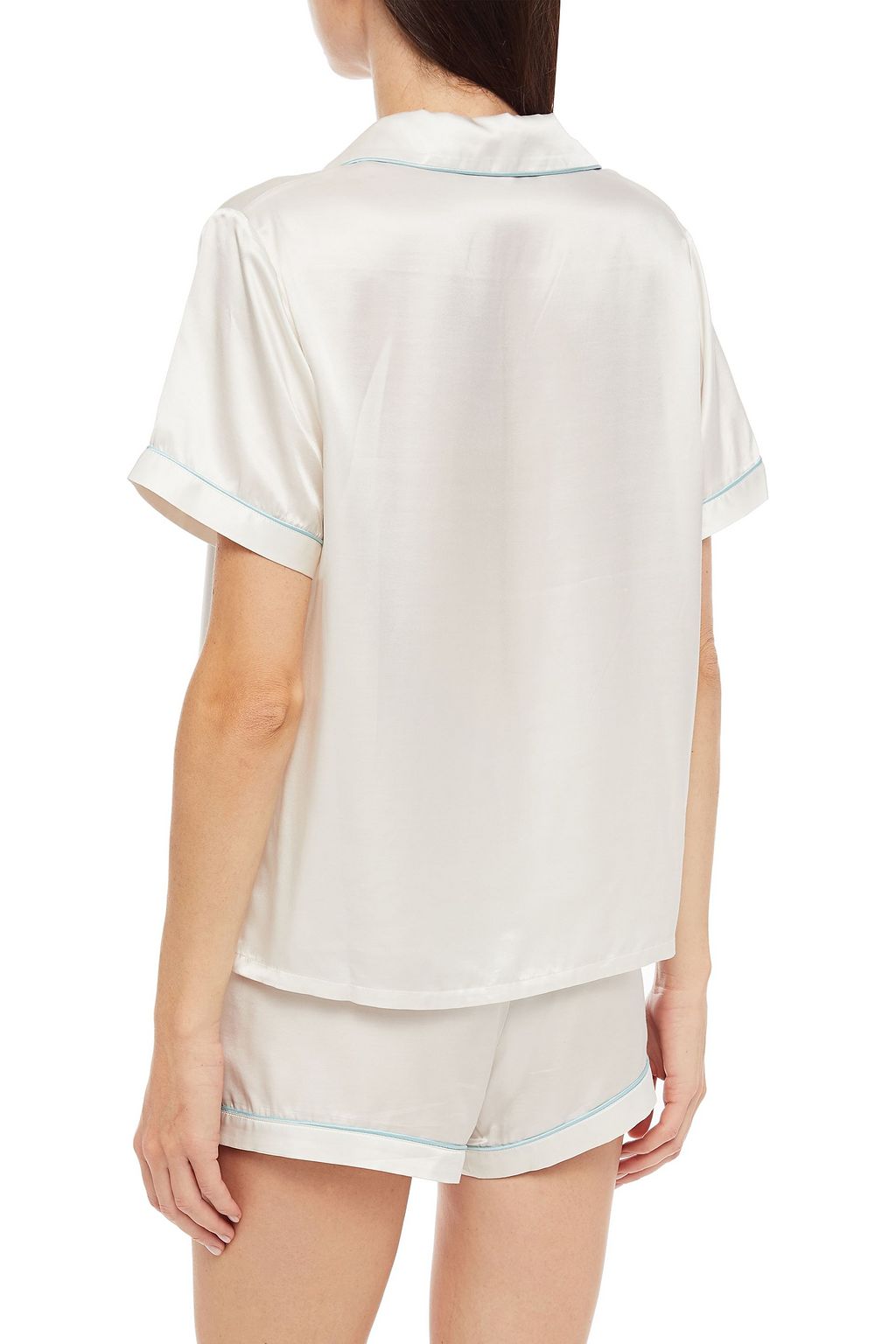 MORGAN LANE Katelyn Fiona embroidered satin pajama set