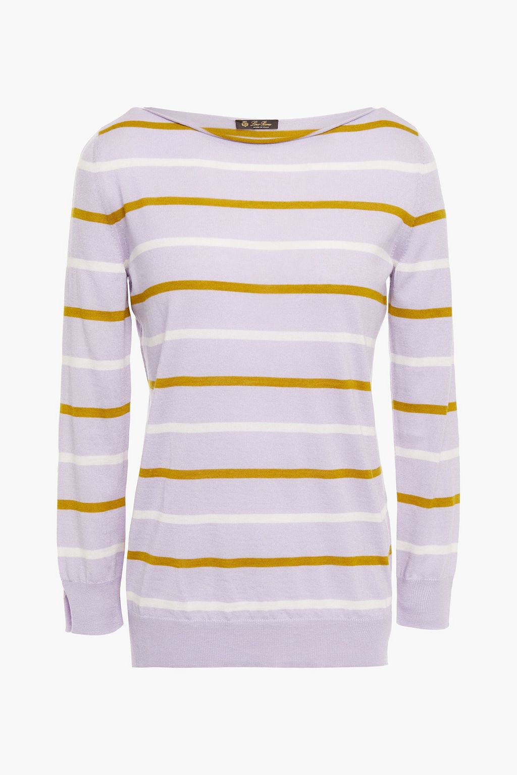 Lilac Striped cashmere and silk-blend sweater | Sale up to 70% off | THE  OUTNET | LORO PIANA | THE OUTNET