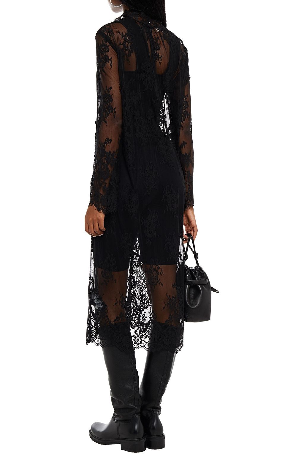 BAUM UND PFERDGARTEN Akala scalloped lace midi dress