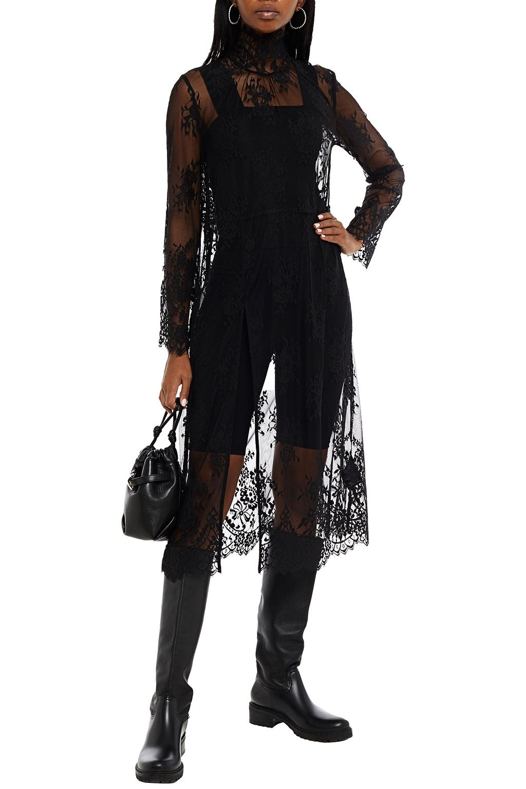 BAUM UND PFERDGARTEN Akala scalloped lace midi dress