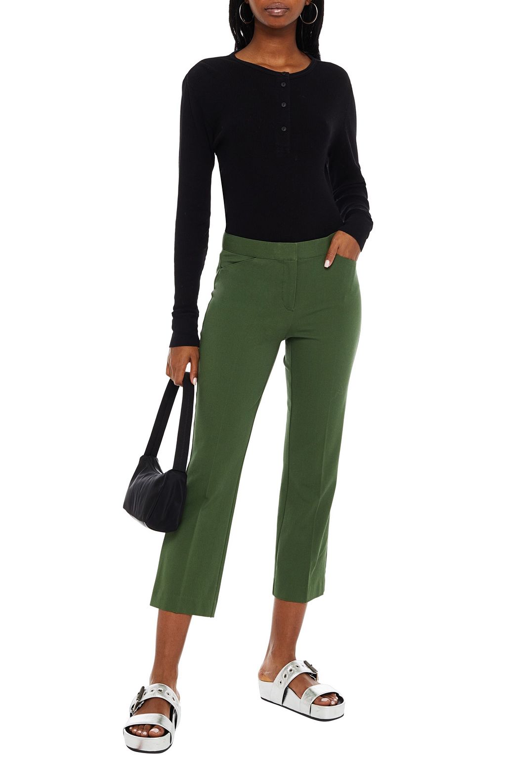 RE/DONE BY HANES Ribbed cotton-jersey top