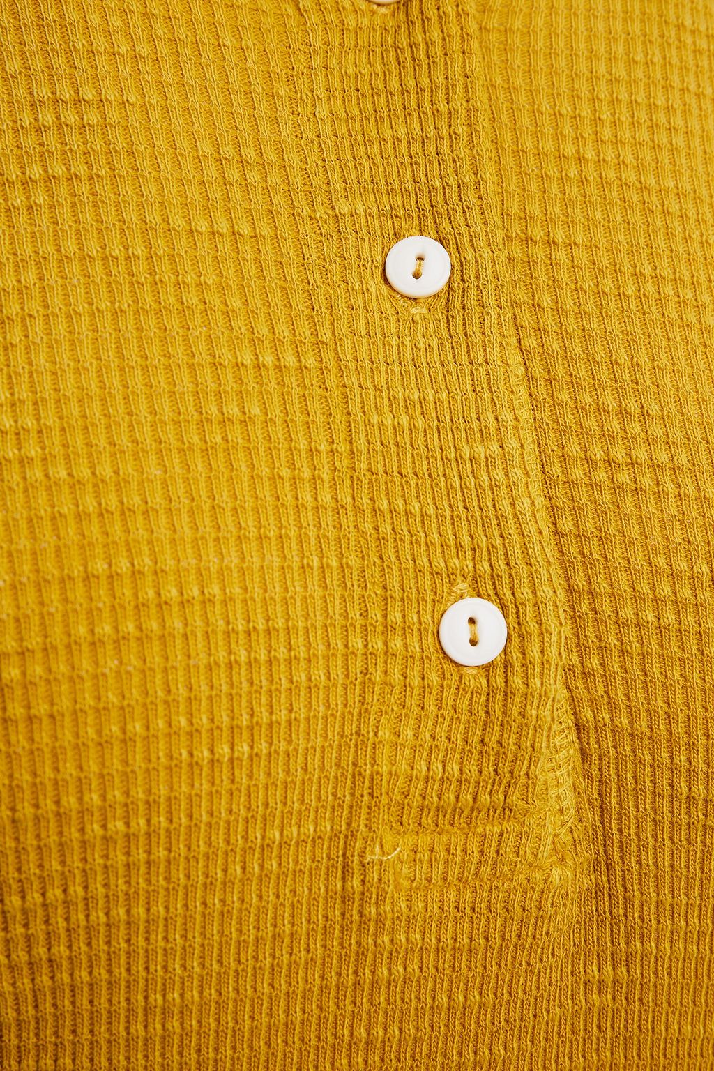 RE/DONE BY HANES Waffle-knit cotton-jersey top