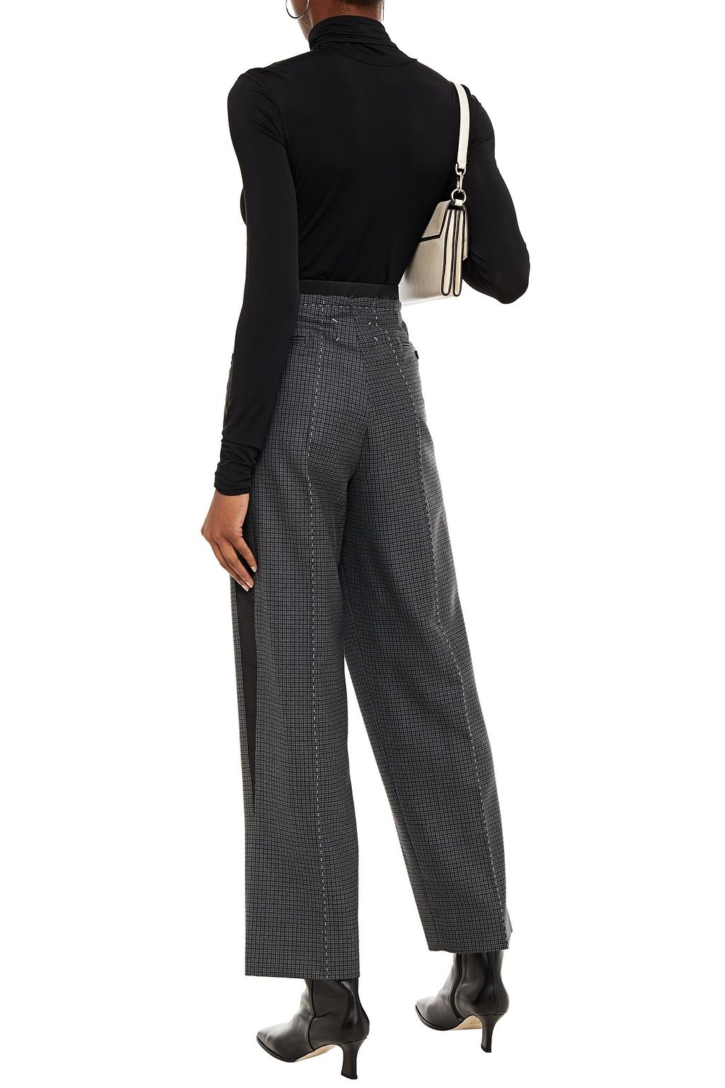 MAISON MARGIELA Hose mit geradem Bein aus Wolle mit Hahnentrittmuster