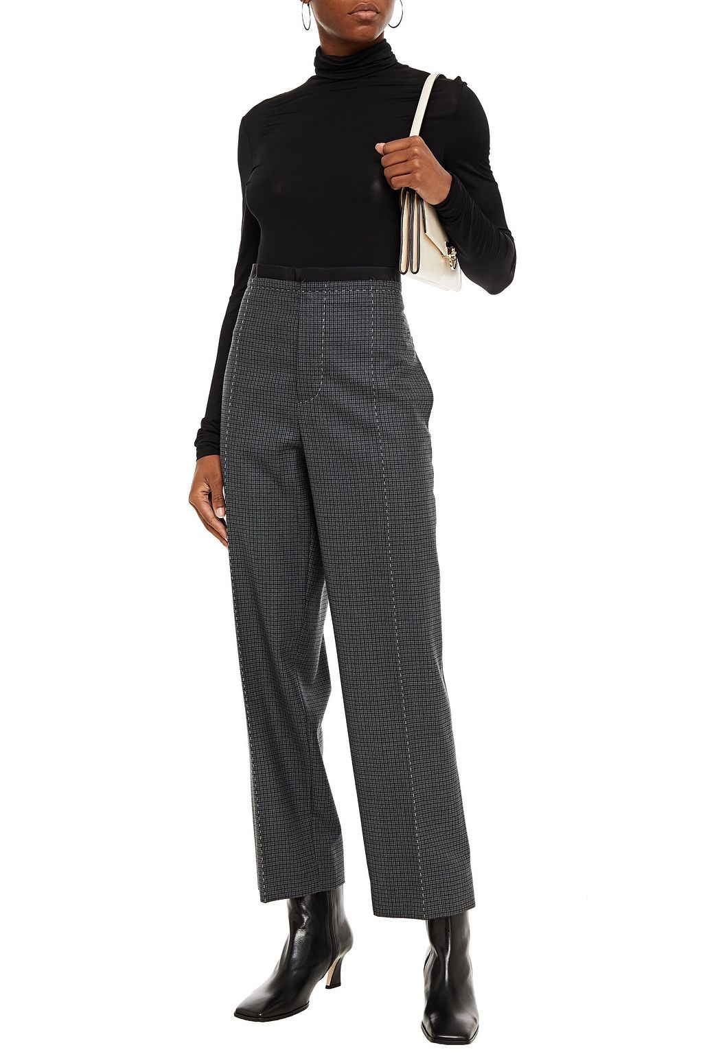 MAISON MARGIELA Hose mit geradem Bein aus Wolle mit Hahnentrittmuster