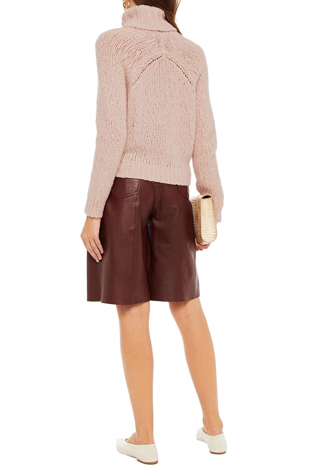 360CASHMERE Ribbed wool-blend turtleneck sweater
