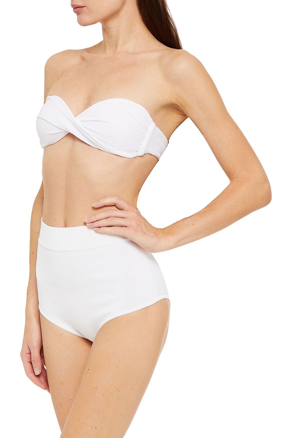 BALMAIN Hoch sitzendes Höschen aus Rippstrick