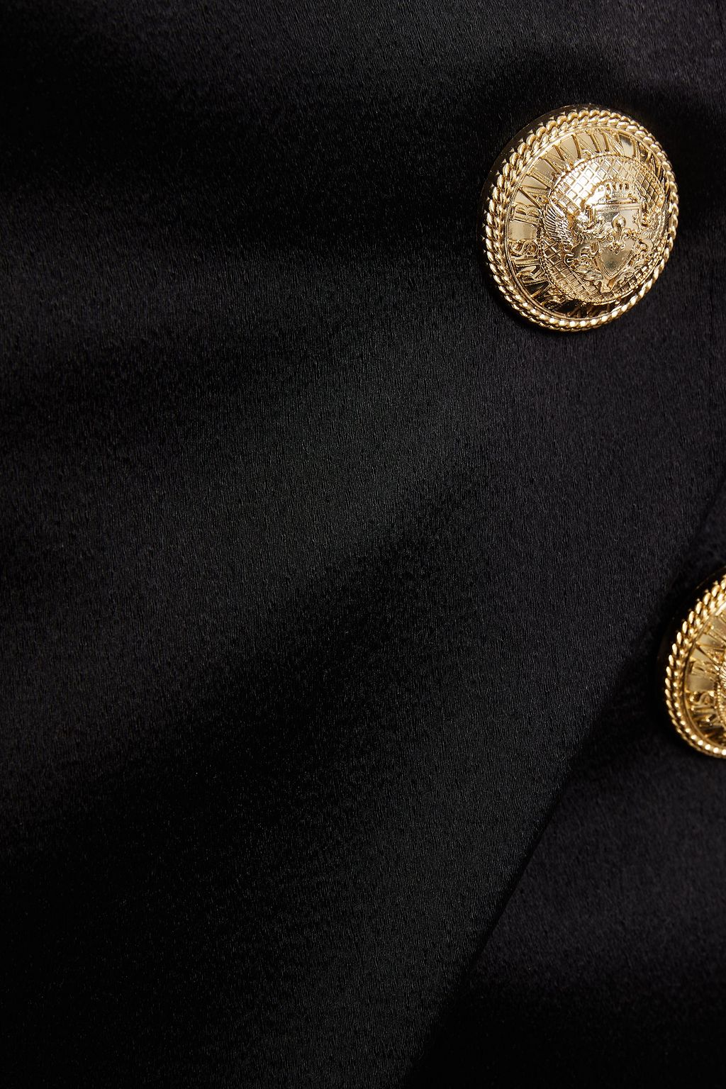 BALMAIN Layered button-embellished cady tapered pants