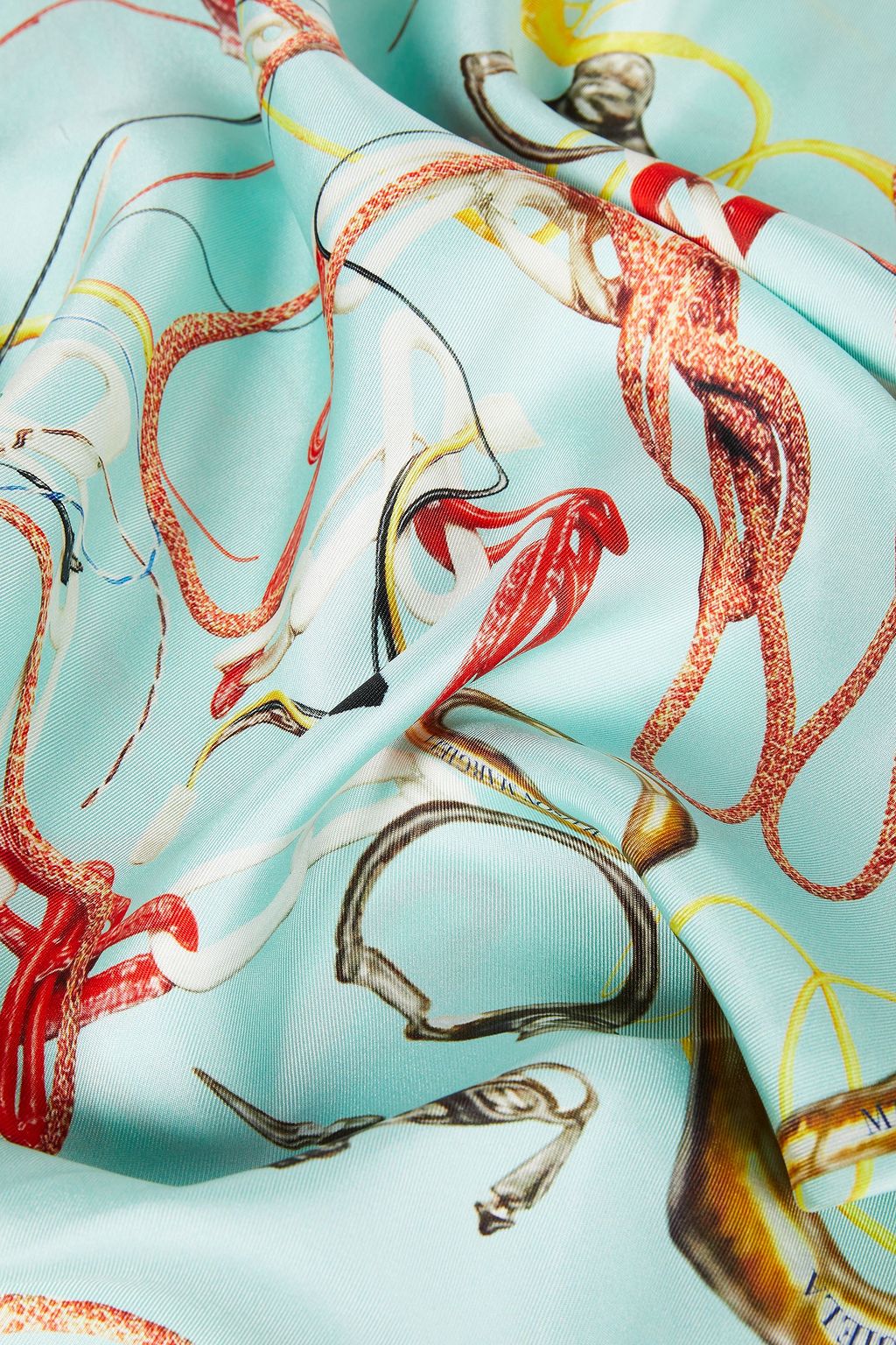 MAISON MARGIELA Printed silk-twill scarf