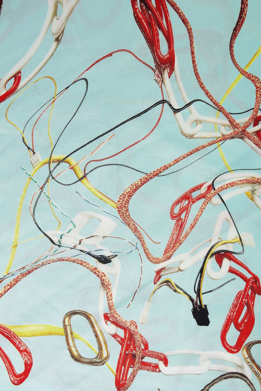 MAISON MARGIELA Printed silk-twill scarf