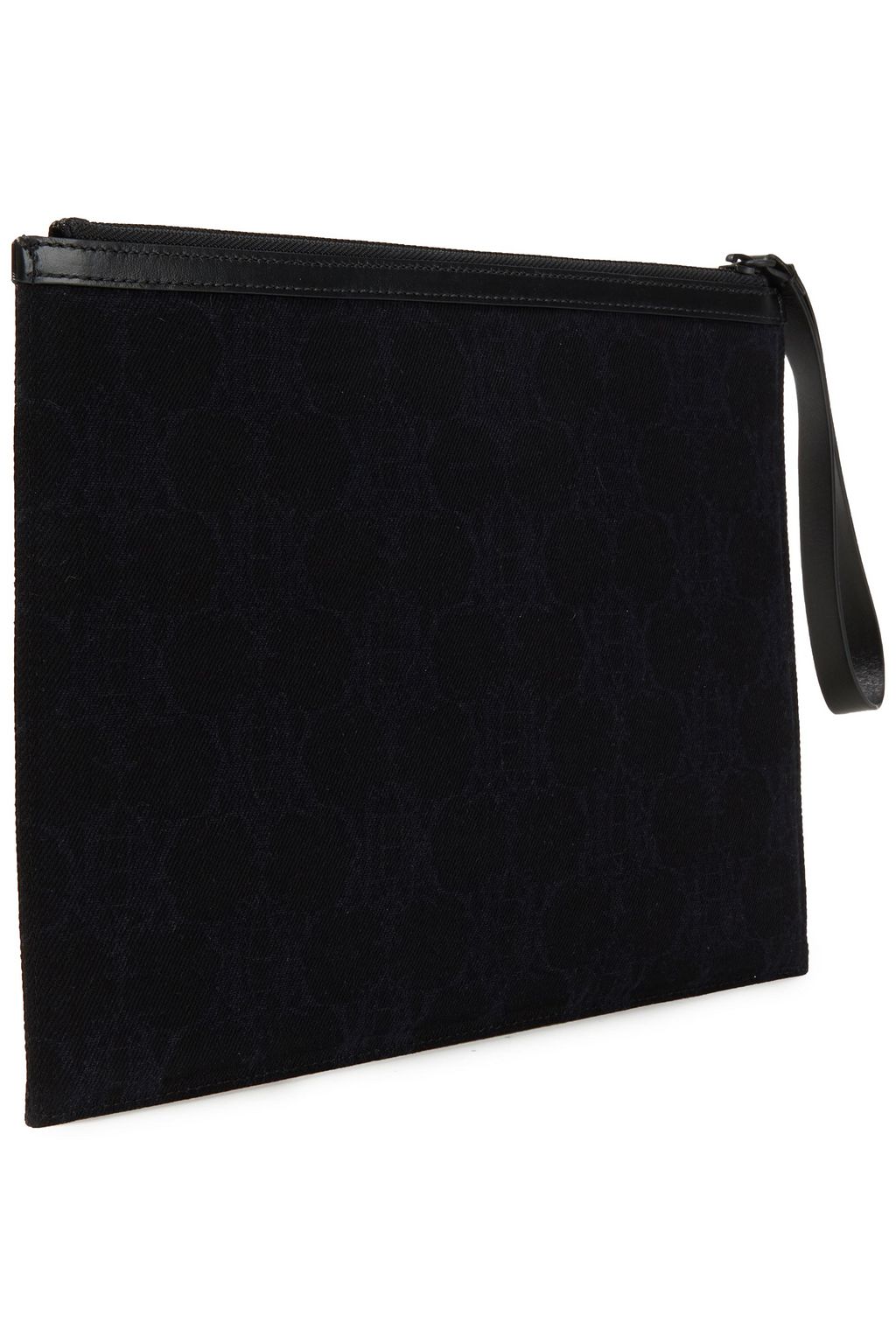 KOCHÉ X PUCCI Leather-trimmed appliquéd cotton-blend jacquard pouch