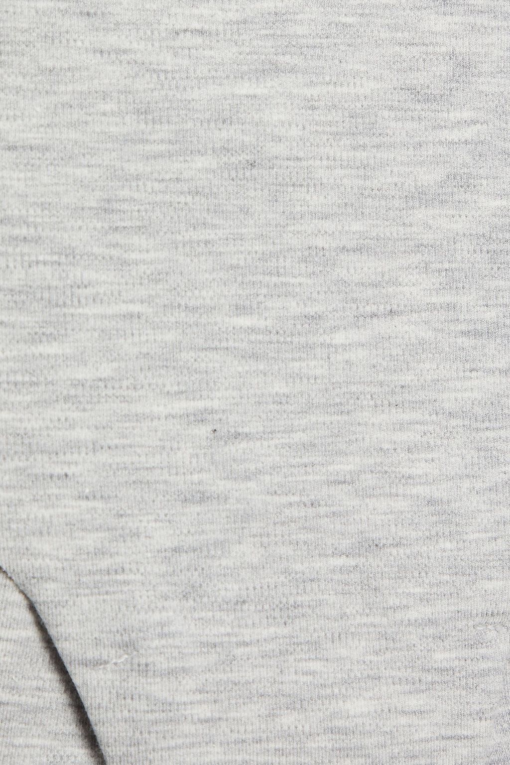 COMMANDO Mélange stretch-cotton jersey mid-rise briefs