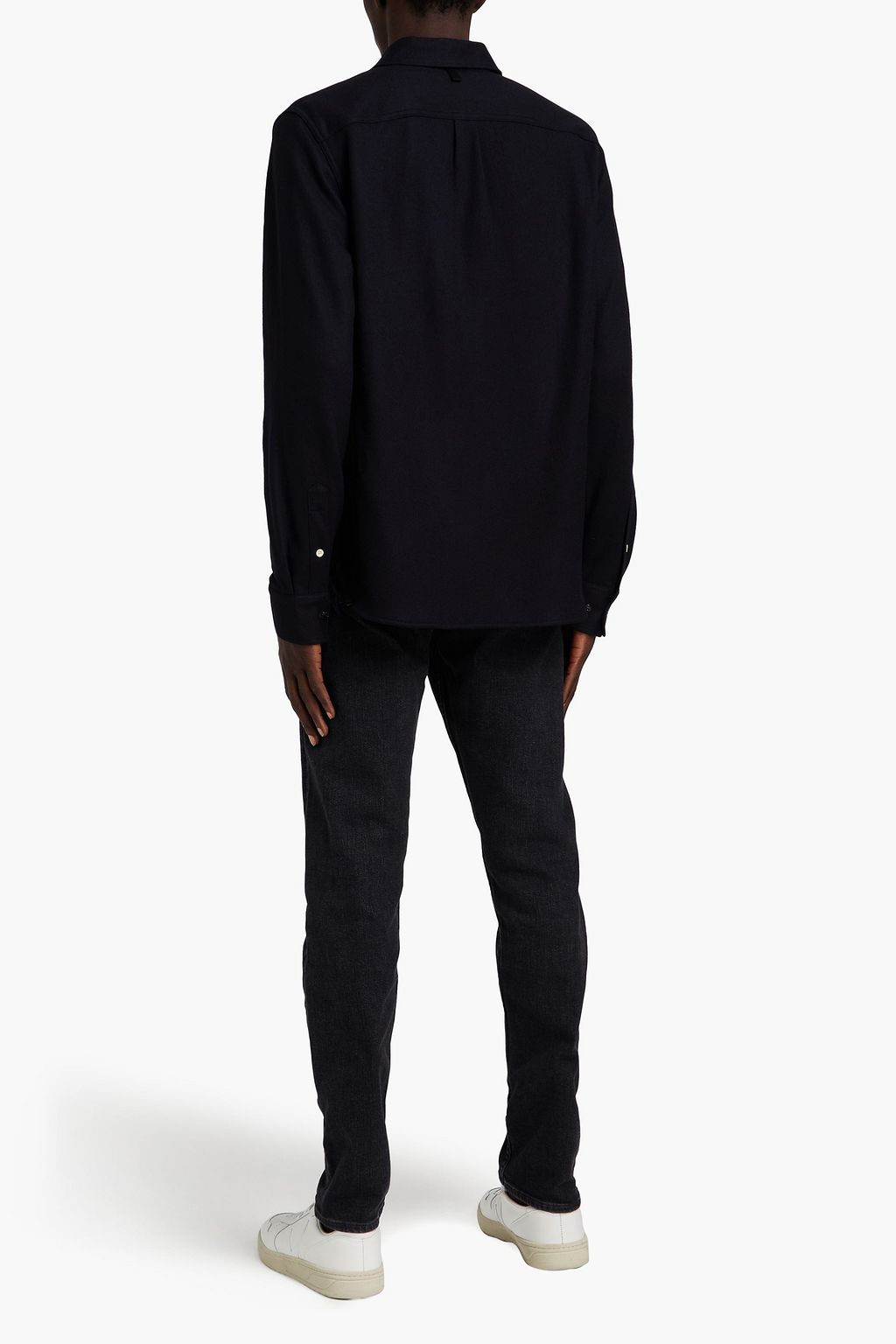 RAG & BONE Brushed wool-jersey shirt